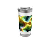 Surreal Abstract Fluid Wave Pattern Stainless Steel Insulated Tumbler