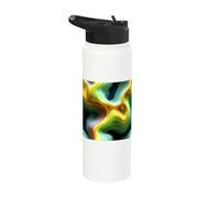 Surreal Abstract Fluid Wave Pattern Stainless Steel Insulated Water Bottle