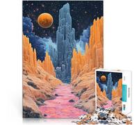 Surreal Alien Canyon LandscapeAdult Jigsaw Puzzles 1000 Pieces educational challenge Wall Decoration Unique Birthday and Xmas Gifts 38x26cm