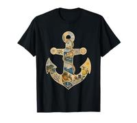 Surreal Anchor Coastal Summer Collage Mediterranean Art T-Shirt