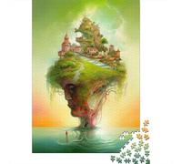 Surreal Artwork 3 Wooden Jigsaw Puzzles for Adults 500 Piece Puzzles Rectangular Puzzle Gifts And Home Decor And Family Game 500pcs (52x38cm)