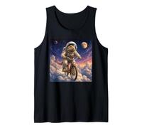 Surreal Astronaut Bearded Dragon Riding Bicycle Tank Top