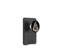 Surreal Astronaut Cat Riding Bicycle in Space PopSockets PopWallet for MagSafe