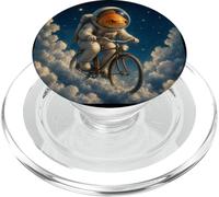 Surreal Astronaut Goldfish Riding Bicycle in Space PopSockets PopGrip for MagSafe