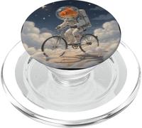 Surreal Astronaut Goldfish Riding Bicycle in Space PopSockets PopGrip for MagSafe