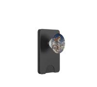 Surreal Astronaut Goldfish Riding Bicycle in Space PopSockets PopWallet for MagSafe