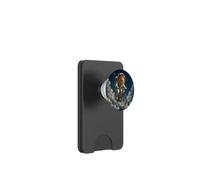 Surreal Astronaut Goldfish Riding Bicycle in Space PopSockets PopWallet for MagSafe