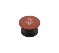 Surreal Bee Woman Fine Line Illustration PopSockets Adhesive PopGrip