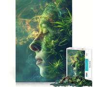 Surreal Cannabis Meditation Dreamy Contemplation 1000 Piece Jigsaws for Adults Puzzle Intellect Toy Relaxing Fun Quality Cut Fine Art Piece (38x52cm)