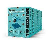 Surreal Chocolate Cereal - High Protein Cereal 6 Pack - Zero Sugar- Healthy Plant Based Cereal - High in Fibre - Low Carb - Gluten Free - Vegan - 18g of Protein, 0g of Sugar - 240g per Box