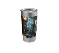 Surreal Clock Corridor Steampunk Fantasy Gothic Design Stainless Steel Insulated Tumbler