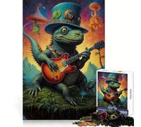 Surreal Dinosaur Music 1000 Piece Jigsaws for Teenagers Puzzle Brain Workout Toy Calm Escape Art Assembly Thoughtful Gift (50x75cm)