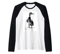 Surreal Duck Abstract Dripping Paint Street Art Raglan Baseball Tee