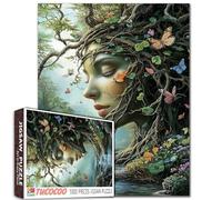 Surreal Earth Goddess 1000 Piece Puzzles for Adult Landscape Puzzle Arts Women Portrait Jigsaw Puzzle for Adults Family Game Activity Game Night
