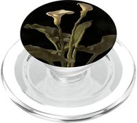 Surreal Easter Lilies On A Black Background PopSockets PopGrip for MagSafe