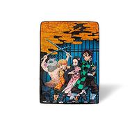 Surreal Entertainment Demon Slayer Oversized Plush Throw Blanket | Cozy Sherpa Cover For Sofa, Bed | Super Soft Fleece Blanket | Official Anime Manga Collectible | 45 x 60 Inches