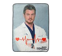 Surreal Entertainment Grey's Anatomy McSteamy Fleece Throw Blanket | 45 x 60 Inches, Blue, One Size