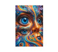 Surreal Fantasy Colourful Woman's Face 2 Canvas Poster Wall Art Decor Print Picture Paintings for Living Room Bedroom Decoration 20x30inch(50x75cm)
