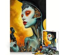 Surreal Female Figure︰ The Oracle of Fire And Flesh 1000 Piece Jigsaw Puzzles for Adults Jigsaw Thought Toy Indoor Fun Accurate Edge Art Collectible (38x52cm)