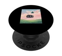 Surreal Floating House Sky Winged Eye Liminal Space PopSockets Adhesive PopGrip