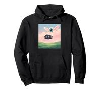 Surreal Floating House Sky Winged Eye Liminal Space Pullover Hoodie