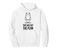 Surreal Frog Art, "This Was Not The Plan" Weirdcore Quote Pullover Hoodie