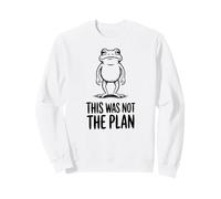 Surreal Frog Art, "This Was Not The Plan" Weirdcore Quote Sweatshirt