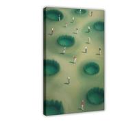 Surreal Golf Course Canvas Poster Wall Art Decor Print Picture Paintings for Living Room Bedroom Decoration 24x36inch(60x90cm)