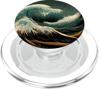 Surreal Great Wave Surrealism PopSockets PopGrip for MagSafe