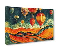 Surreal Hot Air Balloons Canvas Wall Art Print 30x20 Inch