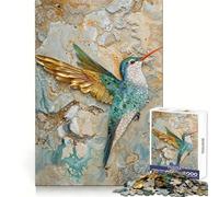 Surreal Hummingbird Jigsaw Puzzles 1000 Pieces for Adults Reason Skill Toy Calm Relax Exact Cut Heartfelt Gift (50x75cm)