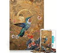 Surreal Hummingbird Jigsaw Puzzles 1000 Pieces for Teenagers Strong Logic Toy Home Activity Clear Edge Cherished Gift (38x26cm)