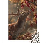 Surreal Image of A Deer Eating Plums in The Autumn ForestJigsaw Puzzles 1000 Pieces for Adults Puzzle Educational Games
