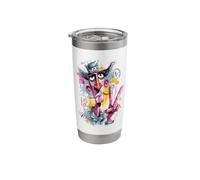 Surreal Man Pointing Graffiti Pop Portrait Graphic Art Long Stainless Steel Insulated Tumbler