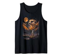 Surreal Meerkat Moon African Savanna Stargazer Tank Top