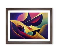 Surreal Modern Art Vol.1 Abstract Framed Print | A2 Walnut Framed Wall Art | Ready to Hang | Surrealist Fantasy Picture | Living Room Bedroom Lounge Office