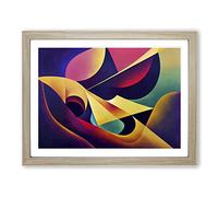 Surreal Modern Art Vol.1 Abstract H1022 Framed Print for Living Room Bedroom Home Office Décor, Wall Art Picture Ready to Hang, Oak A4 Frame (34 x 25 cm)