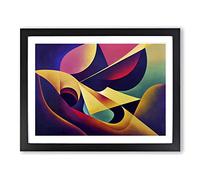 Surreal Modern Art Vol.1 Abstract H1022 Framed Print for Living Room Bedroom Home Office Décor, Wall Art Picture Ready to Hang, Black A2 Frame (64 x 46 cm)
