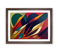 Surreal Modern Art Vol.2 Abstract H1022 Framed Print for Living Room Bedroom Home Office Décor, Wall Art Picture Ready to Hang, Walnut A2 Frame (64 x 46 cm)