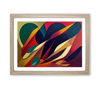 Surreal Modern Art Vol.2 Abstract H1022 Framed Print for Living Room Bedroom Home Office Décor, Wall Art Picture Ready to Hang, Oak A4 Frame (34 x 25 cm)