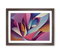 Surreal Modern Art Vol.3 Abstract H1022 Framed Print for Living Room Bedroom Home Office Décor, Wall Art Picture Ready to Hang, Walnut A3 Frame (46 x 34 cm)