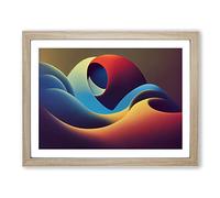Surreal Modern Art Vol.4 Abstract Framed Print | A2 Oak Framed Wall Art | Ready to Hang | Surrealist Fantasy Picture | Living Room Bedroom Lounge Office
