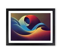 Surreal Modern Art Vol.4 Abstract H1022 Framed Print for Living Room Bedroom Home Office Décor, Wall Art Picture Ready to Hang, Black A2 Frame (64 x 46 cm)