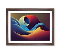 Surreal Modern Art Vol.4 Abstract H1022 Framed Print for Living Room Bedroom Home Office Décor, Wall Art Picture Ready to Hang, Walnut A3 Frame (46 x 34 cm)