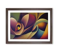 Surreal Modern Art Vol.5 Abstract Framed Print | A4 Walnut Framed Wall Art | Ready to Hang | Surrealist Fantasy Picture | Living Room Bedroom Lounge Office