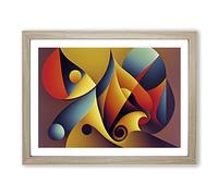 Surreal Modern Art Vol.6 Abstract H1022 Framed Print for Living Room Bedroom Home Office Décor, Wall Art Picture Ready to Hang, Oak A4 Frame (34 x 25 cm)