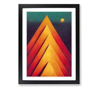 Surreal Mountains Framed Print | A2 Black Framed Wall Art | Ready to Hang | Surrealist Landscape Picture | Living Room Bedroom Lounge Office