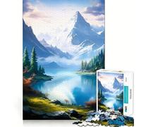 Surreal Nature Snow Mount 1000 Piece Jigsaw Puzzle for Teenagers Smart Game Relaxed Mind Pattern Assembly Santa Wish List (38x52cm)