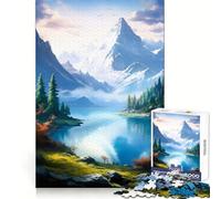 Surreal Nature Snow Mount 1000 Piece Jigsaw Puzzle for Teenagers Smart Game Relaxed Mind Pattern Assembly Santa Wish List (38x52cm)