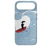 Surreal Ocean Wave Abstract Line Art Optical Illusion Sailor Case for iPhone Air